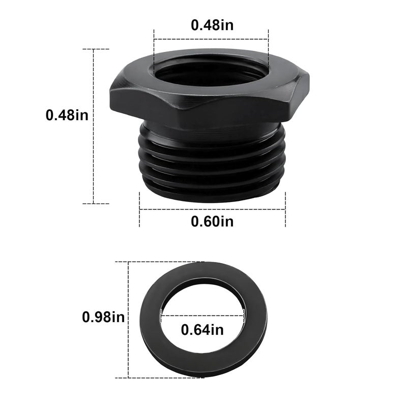 Zivceng 28112 Hole Saw Arbor Adapter for Ivy Classic 28112,Converts 1/2-inch-20 Thread to 5/8-inch-18 Thread Hole Saw Extension - Image 2